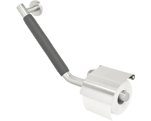 Distributeur de papier toilette avec barre d''appui en acier inoxydable
