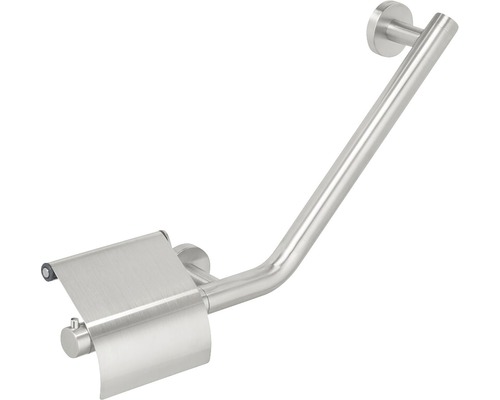 Distributeur de papier toilette avec barre d''appui en métal