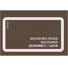 Échantillon de couleur brun macadamia, satiné