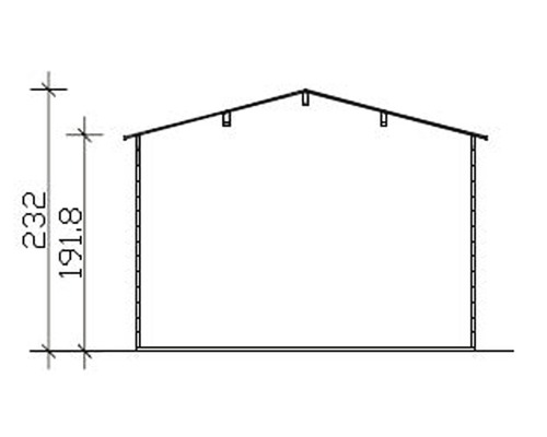 Dessin technique d''un bâtiment avec des indications de hauteur