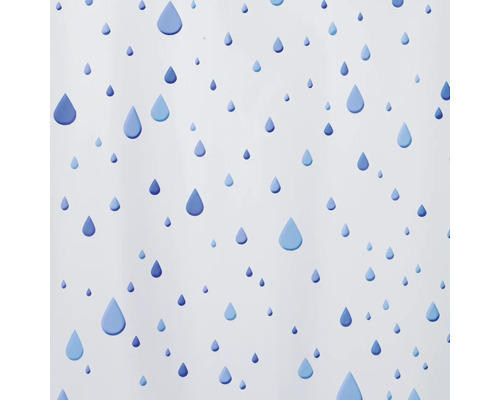Rideau de douche avec motif de gouttes