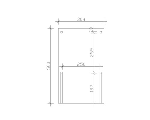 Dessin technique d''un produit rectangulaire avec des indications de dimensions