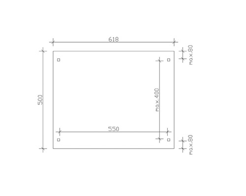 Dessin technique avec indications de dimensions