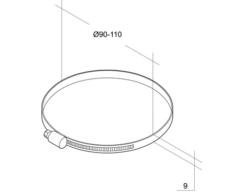 Collier de serrage avec indication de taille