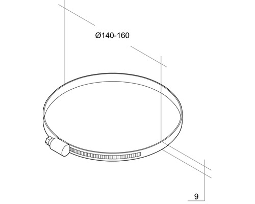 Schellenband mit Durchmesser von 140 bis 160 Millimeter
