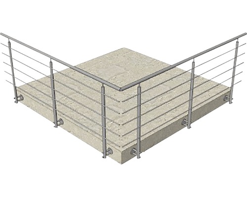 Garde-corps de balcon en acier inoxydable avec câbles métalliques