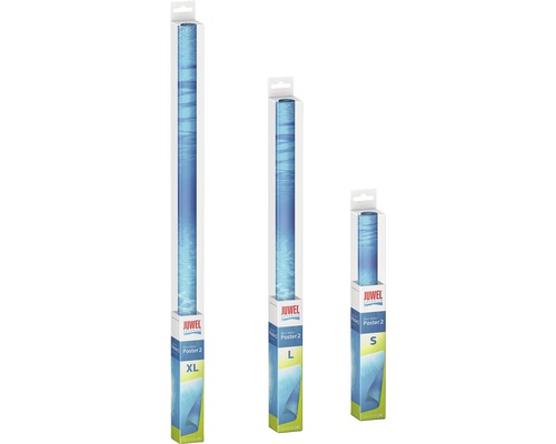 Aquarium-Rückwandposter in verschiedenen Größen verpackt