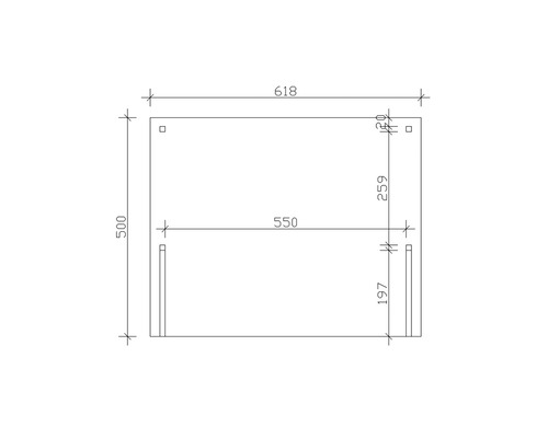Dessin technique avec indications de dimensions