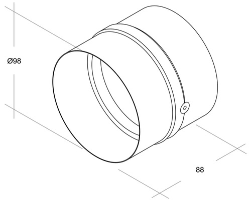 Raccord de tuyau d''un diamètre de 98 millimètres