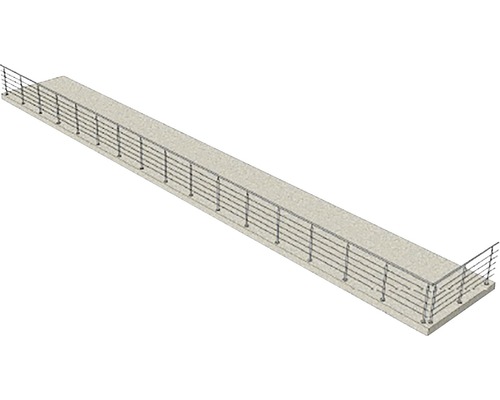 Illustration d''un long pont droit avec une rampe