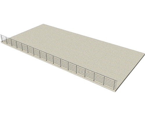 Betonplatte mit Metallgeländer