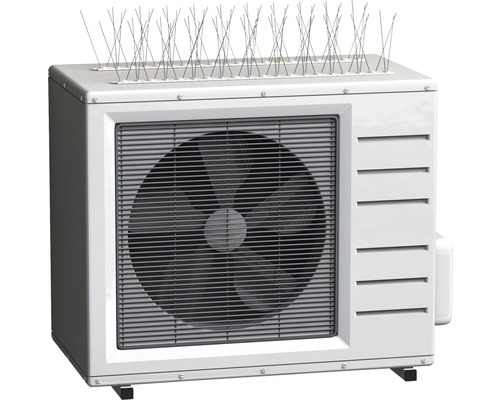 Climatiseur avec pics anti-oiseaux pour la protection contre les oiseaux