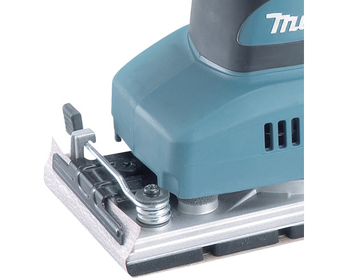 Vue détaillée d''une ponceuse vibrante avec du papier abrasif