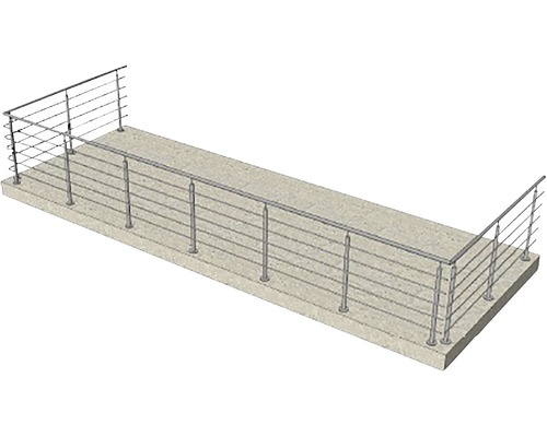 Illustration d''un balcon avec une balustrade en acier inoxydable