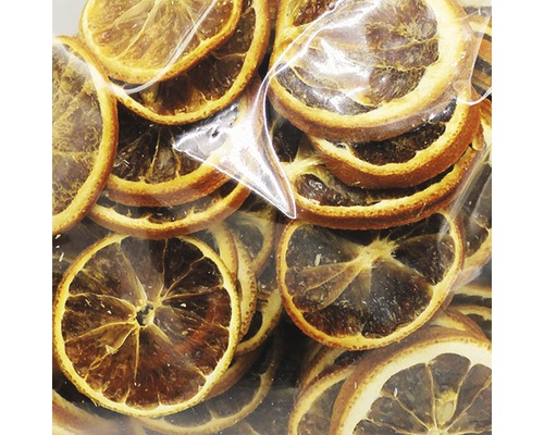 Rondelles d''orange séchées dans un emballage transparent