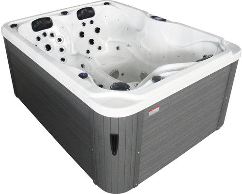 Bain à remous autoportant avec jets et habillage gris