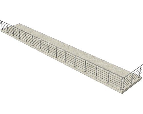 Balcon avec balustrade en acier inoxydable