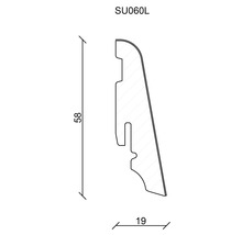 Baguette profilée SU060L avec dimensions