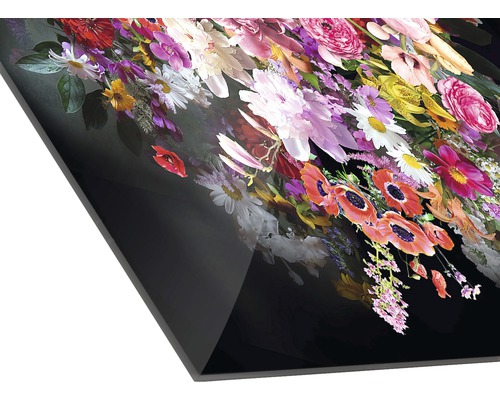 Tableau mural avec motif floral sur verre acrylique