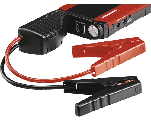 Starthilfe mit Klemmen und USB-Anschlüssen