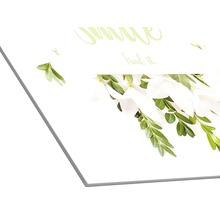 Tableau sur verre Smile 20x20 cm