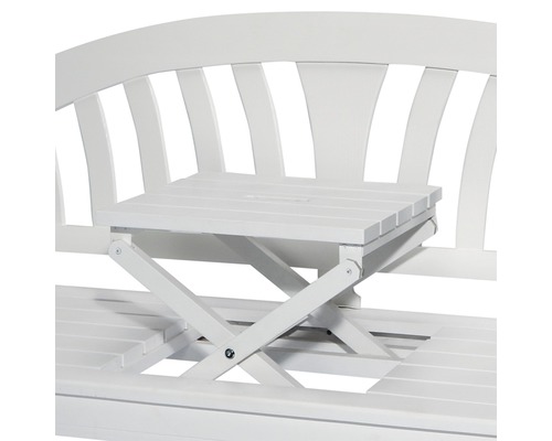 Gartenbank mit integriertem Klapptisch