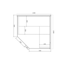 Cabine infrarouge Sanotechnik Deluxe 150x150x200 cm