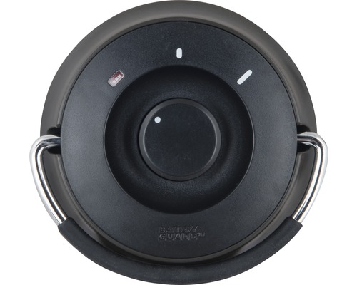 Gros plan d''une lampe noire avec bouton rotatif