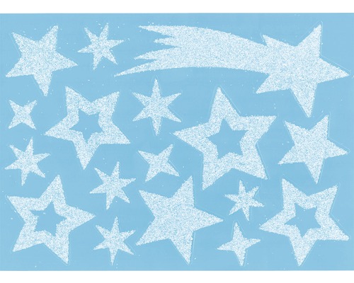 Film décoratif pour fenêtre avec motif d''étoiles et de comètes