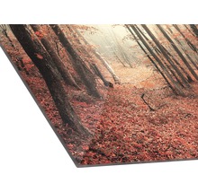 Dekorplatte mit einem Motiv von Bäumen im Wald