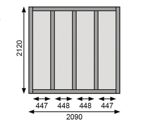 Dessin technique d''une porte en bois avec dimensions