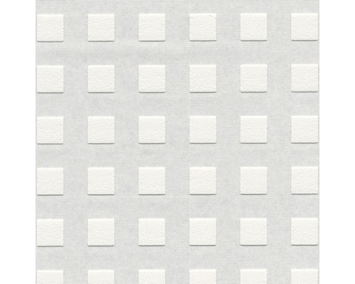 Papier peint intissé 3383-10 Meister PRO Protect carrés blanc Motif de tissu avec des carrés