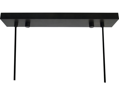 Plafonnier noir avec quatre suspensions