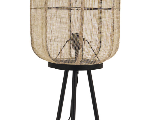 Lampadaire avec abat-jour en tissu et pied en métal