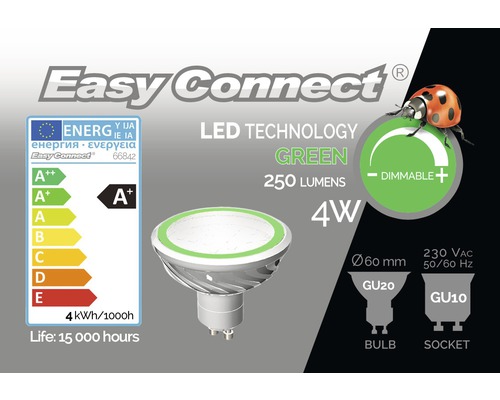 Easy Connect LED Lampe, dimmbar, 4 Watt, GU10 Sockel