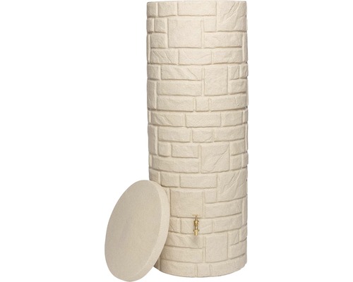 Récupérateur d''eau de pluie avec motif de brique et robinet