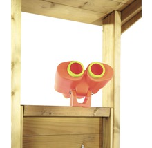 Spielturm plum Holz Aussichtsturm mit Fernglas, Sandkasten, Kreidetafel, Spielzeugtelefon und Rutsche-thumb-3