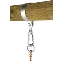 Doppelschaukel plum Gibbon Holz mit Kletterseil und Strickleiter kesseldruckimprägniert-thumb-9