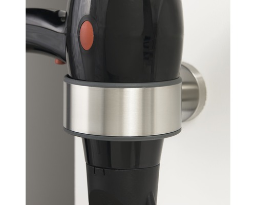 Support de sèche-cheveux avec sèche-cheveux