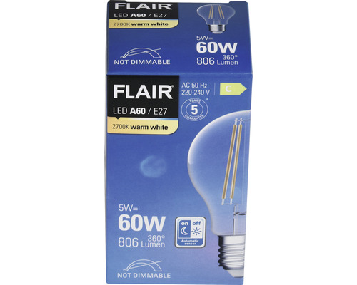 Ampoule LED Flair A60 E27, non dimmable