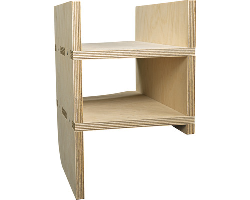 Étagère en bois avec deux tablettes