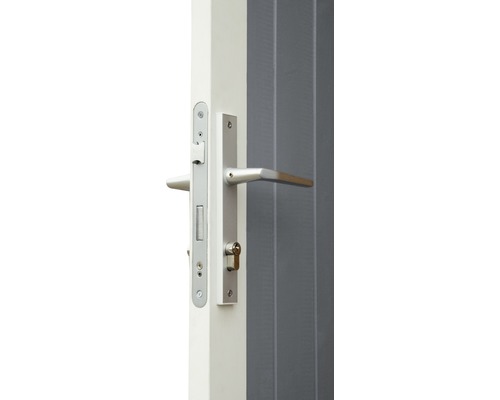 Garniture de porte avec poignée et serrure