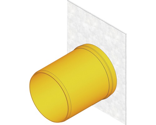 Paroi frontale avec écoulement Faserfix Super KS 100 160x214 mm coloris argent Tuyau jaune contre le mur