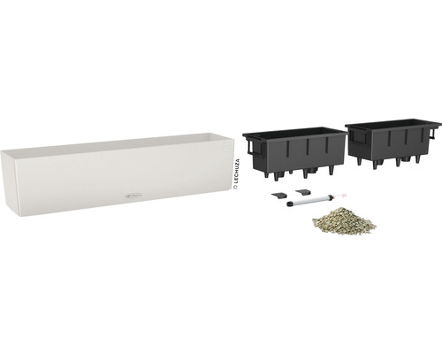 Jardinière de balcon Lechuza avec système d''irrigation et accessoires