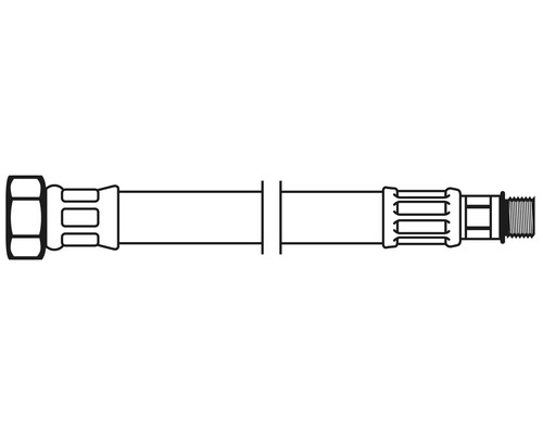 Tuyau blindé flexible avec écrou de raccord et filetage