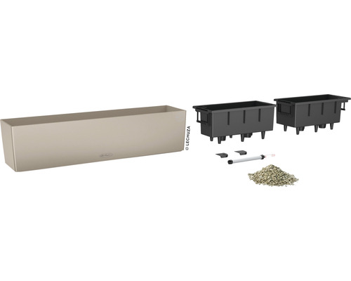 Jardinière Lechuza Balconera Cottage 80 avec accessoires