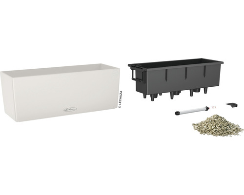 Jardinière de balcon Lechuza avec système d''irrigation et accessoires