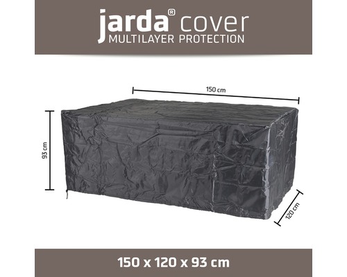 Housse de protection noire pour meubles de jardin mesurant 150 x 120 x 93 cm
