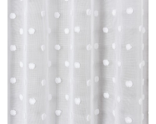 Tissu de rideau blanc avec motif à pois
