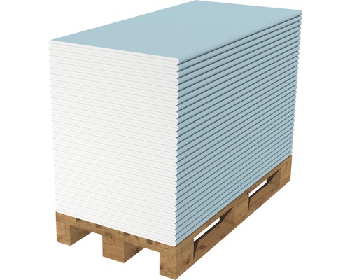 Pile de plaques de plâtre sur palette